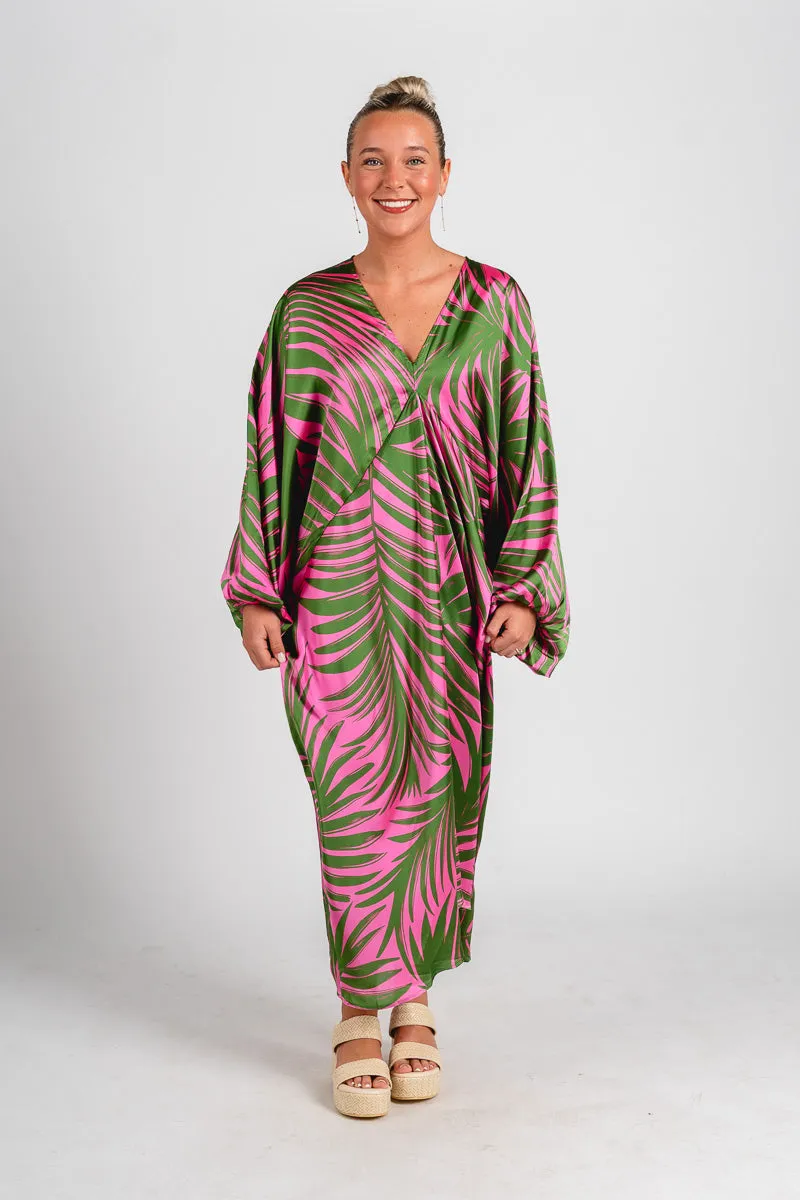 Tropical flowy maxi dress flamingo rio