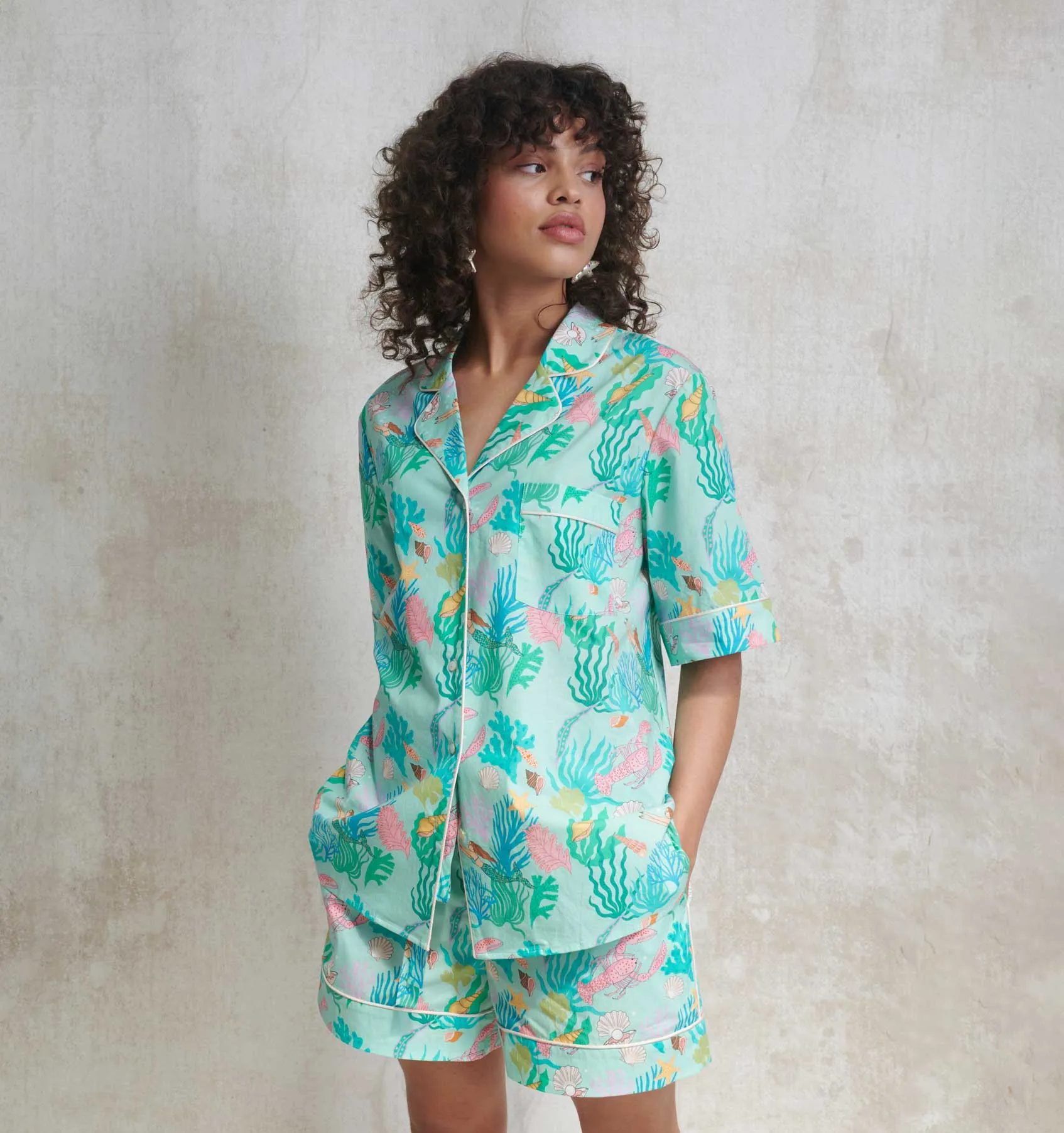 Under the sea short cotton pyjamas