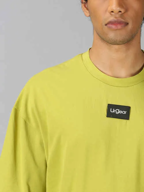 UrGear Solid Men Round Neck Green T-shirt
