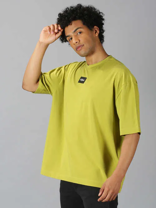 UrGear Solid Men Round Neck Green T-shirt