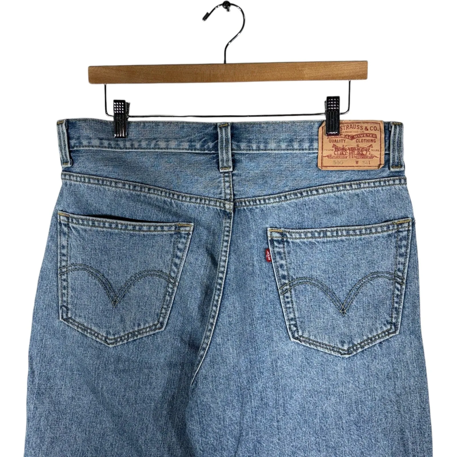 Vintage Levis 550 Relaxed Fit Denim Shorts 34