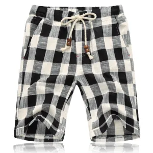 West Louis Cotton Linen Stripe Shorts