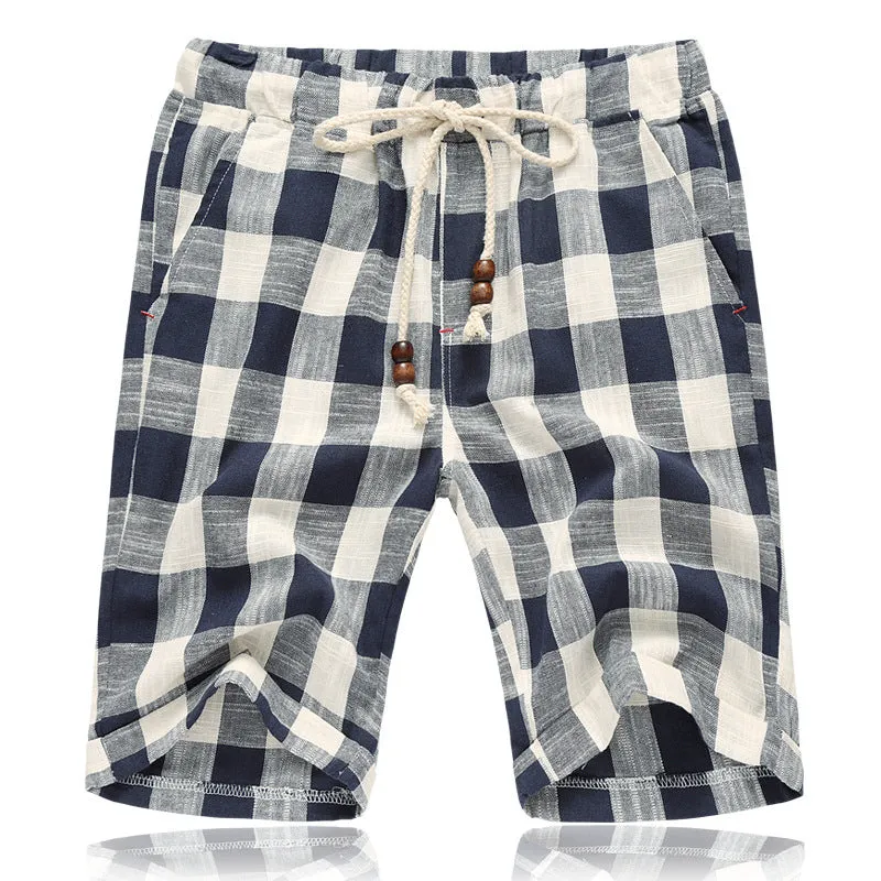 West Louis Cotton Linen Stripe Shorts