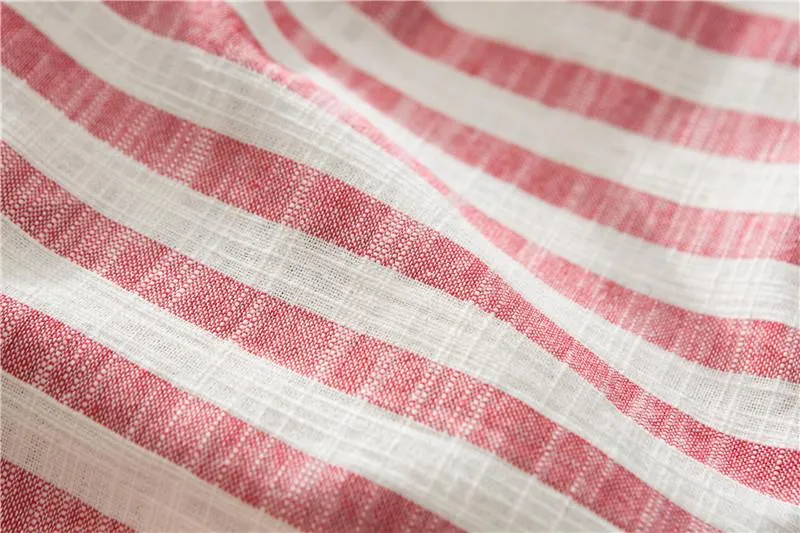 West Louis Cotton Linen Stripe Shorts