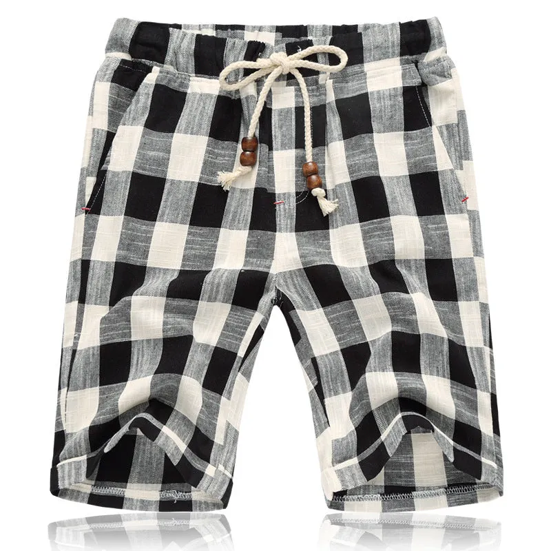 West Louis Cotton Linen Stripe Shorts