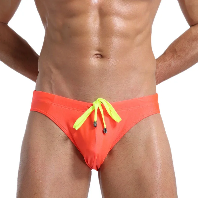 Wholesale Lace Up Triangle Men's Quick Dry Beach Swimming Briefs