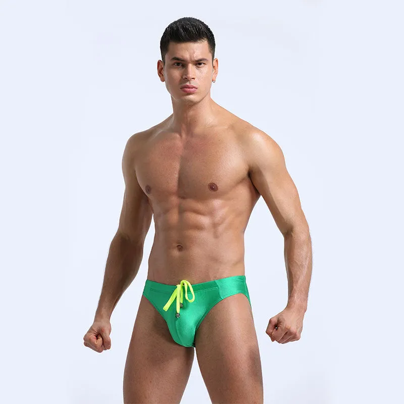 Wholesale Lace Up Triangle Men's Quick Dry Beach Swimming Briefs