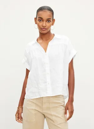 Woven Linen Top