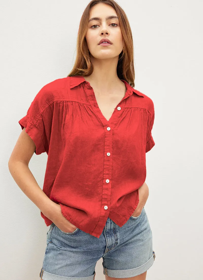Woven Linen Top