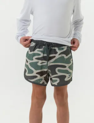 Youth Swim Trunk - Jumbo Retro Duck Camo